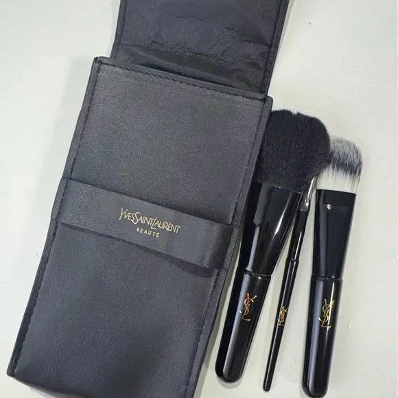 Yves Saint Laurent Black Brush Trio with Case - Picture 2 of 9